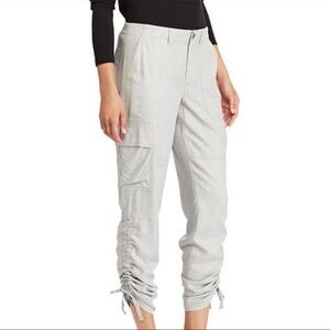 Lauren Ralph Lauren White Linen Blend Cargo Pants